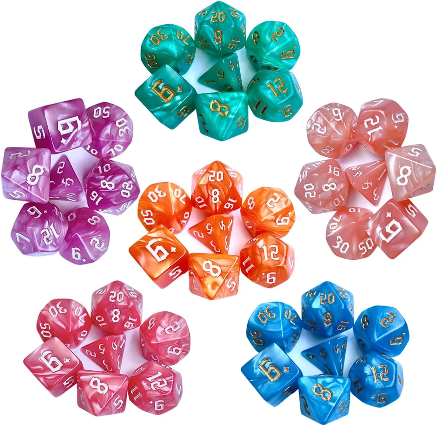 dnd dice set x2 of each set
