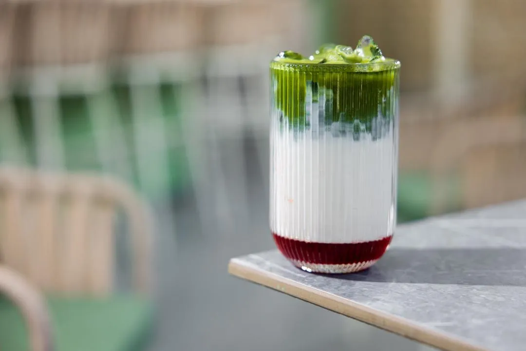 Matcha Strawberry boba